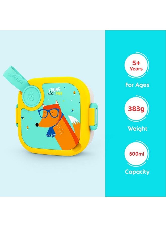 Rabitat rabitat LUNCHMATE Mini Stainless Steel Lunch Box Young Wild & Free 500 ml - 2 Years Brand Warranty | Tiffin Box for Kids | Steel Lunch Box for School Girls and Boys  - Image 2