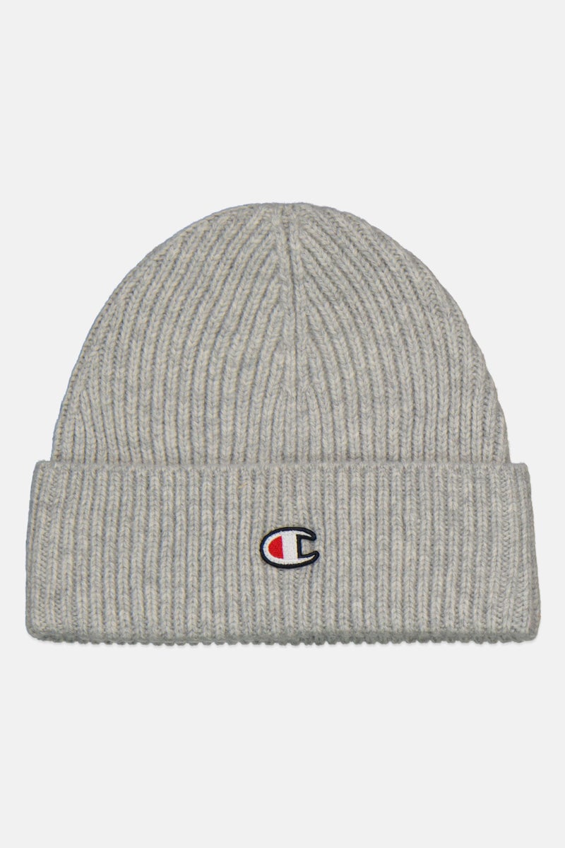 Champion Men Brand Logo Beanie, Grey  - Image 1