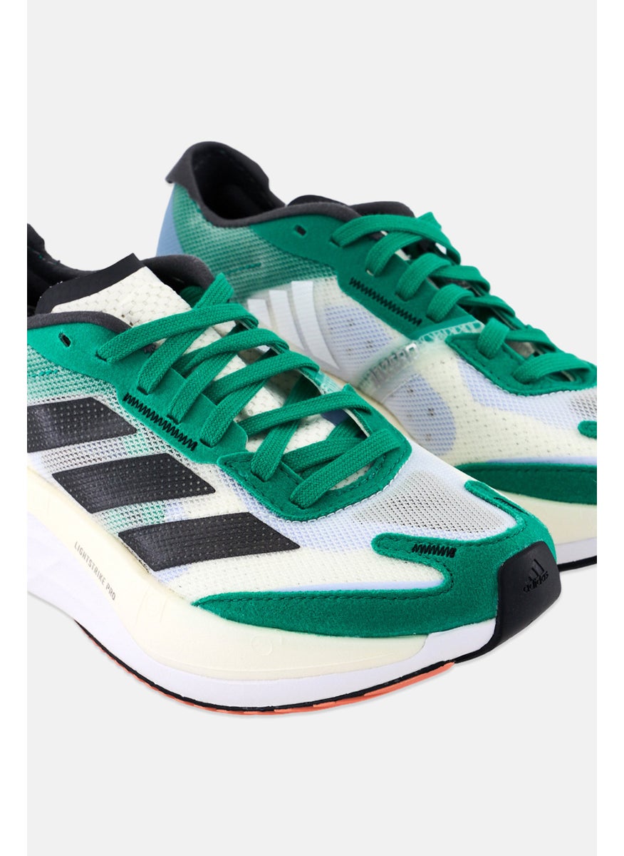 Adidas Kids Boy Adizero Boston 11 Lace Up Running Shoes, Multicolor  - Image 3