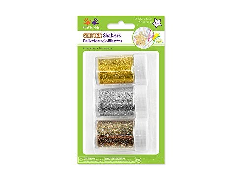 Multicraft Imports Krafty Kids GC400A Glitter Shaker Jars, 21g, Gold/Silver/Multi - Image 3
