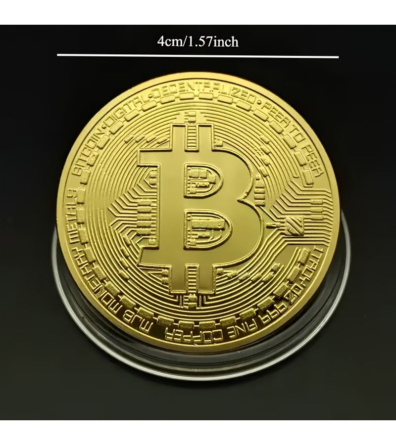 20 عملة بيتكوين (مجموعة مكونة من 10 عملات مع 10 علب) هدية حرفية ذهبية لهواة الجمع - Image 2
