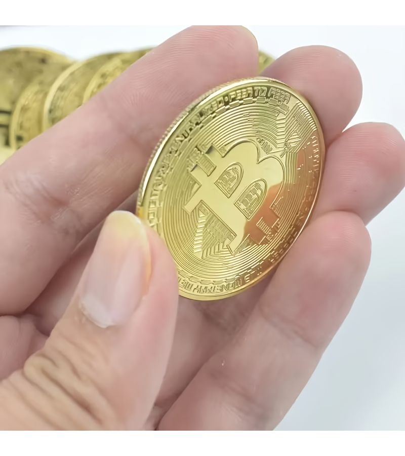 20 عملة بيتكوين (مجموعة مكونة من 10 عملات مع 10 علب) هدية حرفية ذهبية لهواة الجمع - Image 1