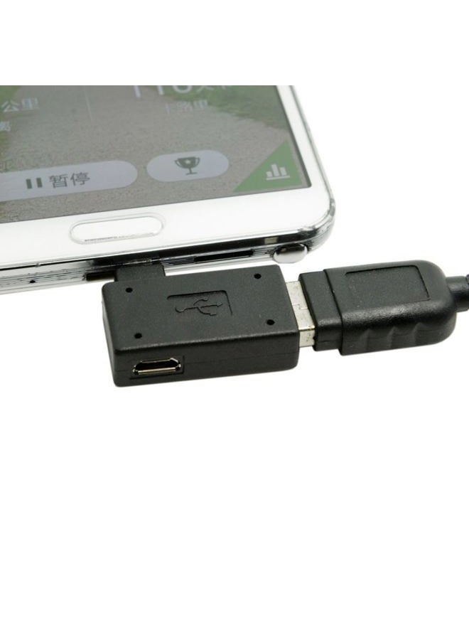 Chenyang Micro USB OTG Power Adapter 2 in 1 Micro USB Male to USB 2.0 Female 90 Degree Left Angled Connector Adapter - Image 4