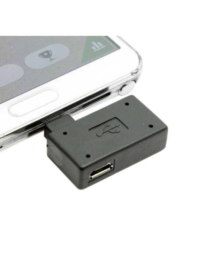 Chenyang Micro USB OTG Power Adapter 2 in 1 Micro USB Male to USB 2.0 Female 90 Degree Left Angled Connector Adapter - Image 3