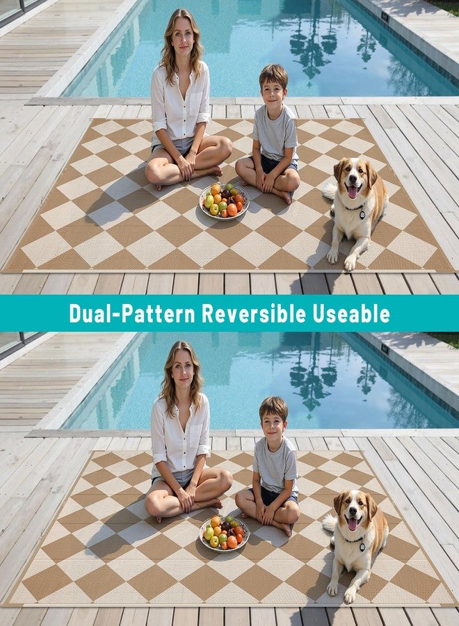 هيبي سجادة خارجية مقاومة للماء من هيبي، مقاس 6x9، سجادة بلاستيكية قابلة للعكس، سجادة تخييم، سجادة فناء داخلية وخارجية، سجادة خارجية للشرفة، السطح، الكرفان، البلكونة، الفناء الخلفي، النزهات - Image 4