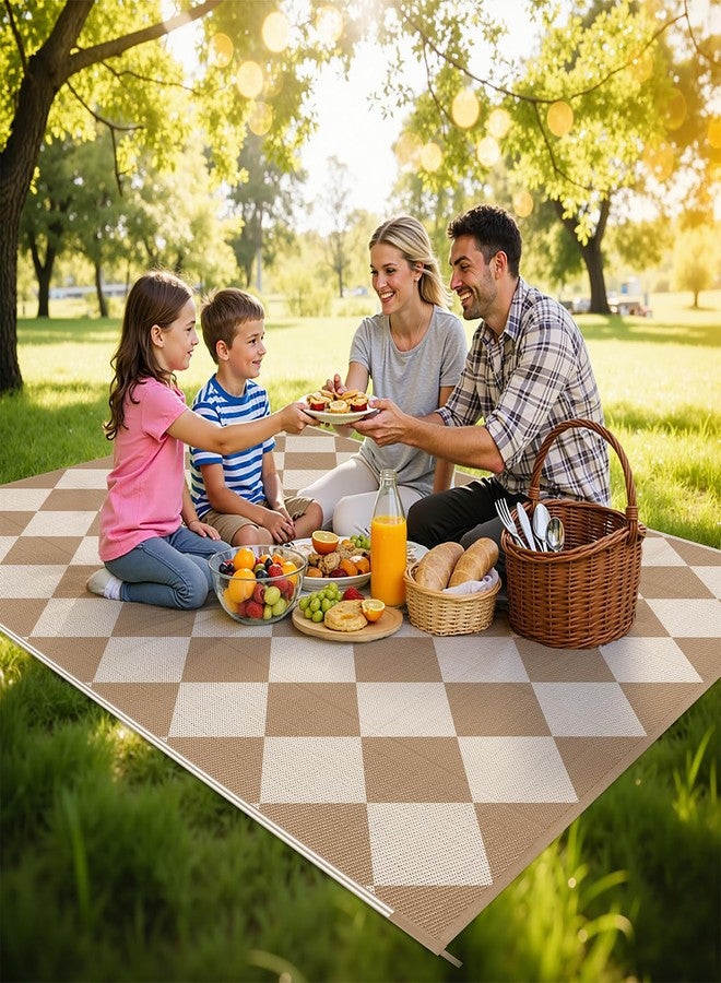 هيبي سجادة خارجية مقاومة للماء من هيبي، مقاس 6x9، سجادة بلاستيكية قابلة للعكس، سجادة تخييم، سجادة فناء داخلية وخارجية، سجادة خارجية للشرفة، السطح، الكرفان، البلكونة، الفناء الخلفي، النزهات - Image 3