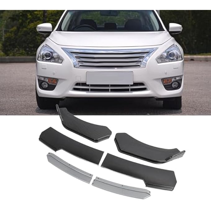Jiawu Front Bumper Lip Spoiler, Easy Install Improve Stability Sporty Front Bumper Splitter Match for (Grey Lip) - Image 4