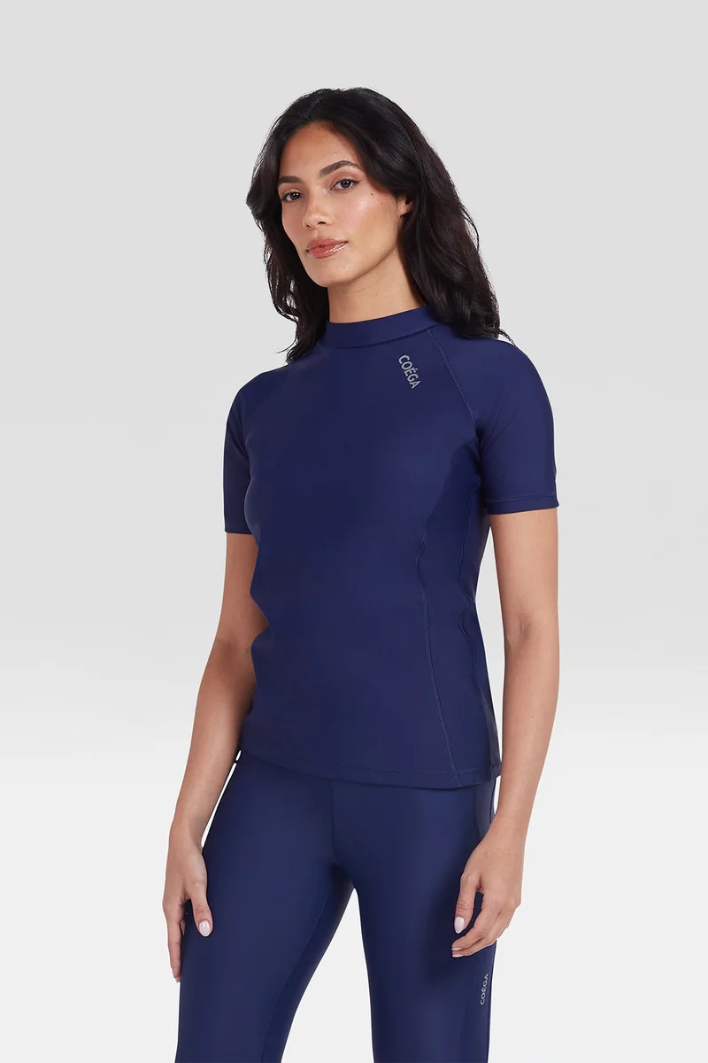 COEGA SUNWEAR  COEGA  Ladies Rashguard Short Sleeve - Navy for Women | Best Price UAE