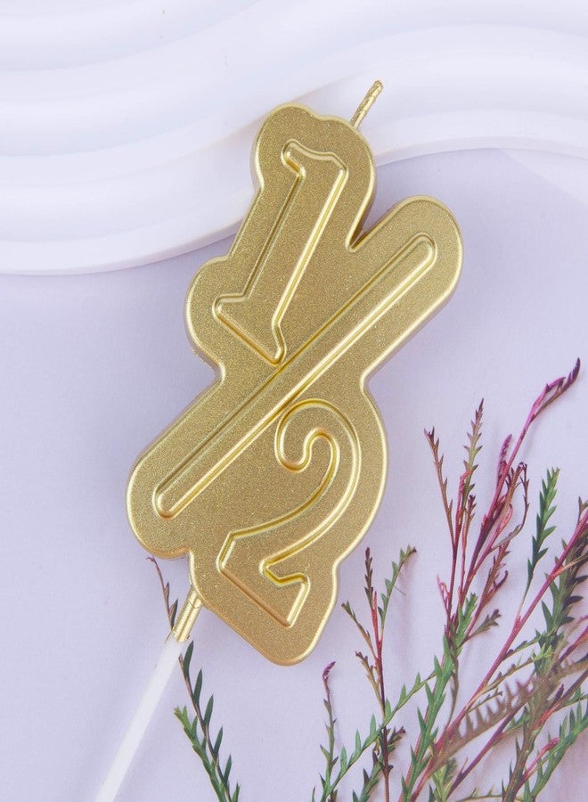 PHD CAKE 2.76 Inch Large 1/2 Gold Number Birthday Candles, Number Candles, Cake Number Candles, Party Celebration - Image 4