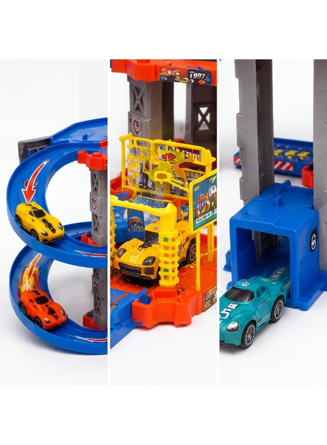 PAW Patrol Ultimate Multi-Level Parking Garage Racing Track Playset with Lift Elevator and Miniature Vehicles - Image 3