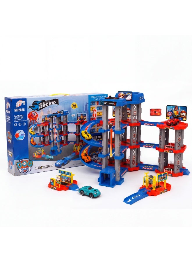 PAW Patrol Ultimate Multi-Level Parking Garage Racing Track Playset with Lift Elevator and Miniature Vehicles - Image 1