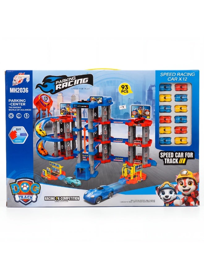 PAW Patrol Ultimate Multi-Level Parking Garage Racing Track Playset with Lift Elevator and Miniature Vehicles - Image 4