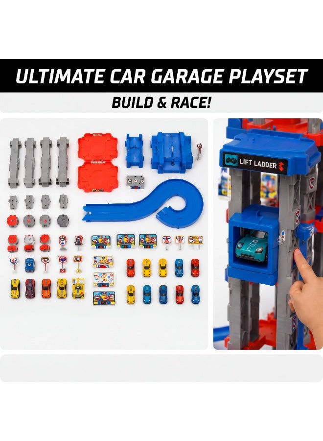 PAW Patrol Ultimate Multi-Level Parking Garage Racing Track Playset with Lift Elevator and Miniature Vehicles - Image 2