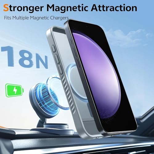 KARWAN®? Ultra Hybrid Matte Back Cover Case Compatible with Magnetic Stand for Samsung Galaxy S25FE | Wireless Charging | Camera Bump Protection (6.7 inch) (Grey) - Image 2