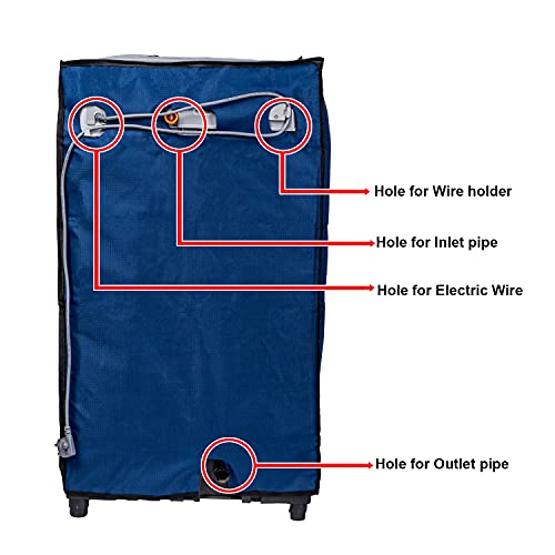 Vintage Pro Top Load Washing Machine Cover Suitable for IFB Back Panel 8 Kg, 8.5 Kg, 9 Kg 9.5 Kg, 10 Kg, 10.5 Kg, 11 Kg, 11.5 Kg, 12 Kg (63cms X 66cms X 99cms) Blue - Image 5
