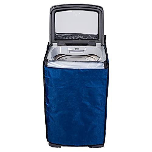 Vintage Pro Top Load Washing Machine Cover Suitable for IFB Back Panel 8 Kg, 8.5 Kg, 9 Kg 9.5 Kg, 10 Kg, 10.5 Kg, 11 Kg, 11.5 Kg, 12 Kg (63cms X 66cms X 99cms) Blue - Image 1