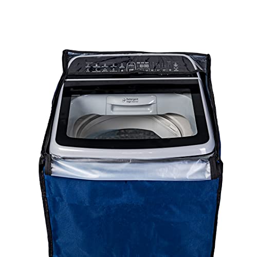 Vintage Pro Top Load Washing Machine Cover Suitable for IFB Back Panel 8 Kg, 8.5 Kg, 9 Kg 9.5 Kg, 10 Kg, 10.5 Kg, 11 Kg, 11.5 Kg, 12 Kg (63cms X 66cms X 99cms) Blue - Image 4