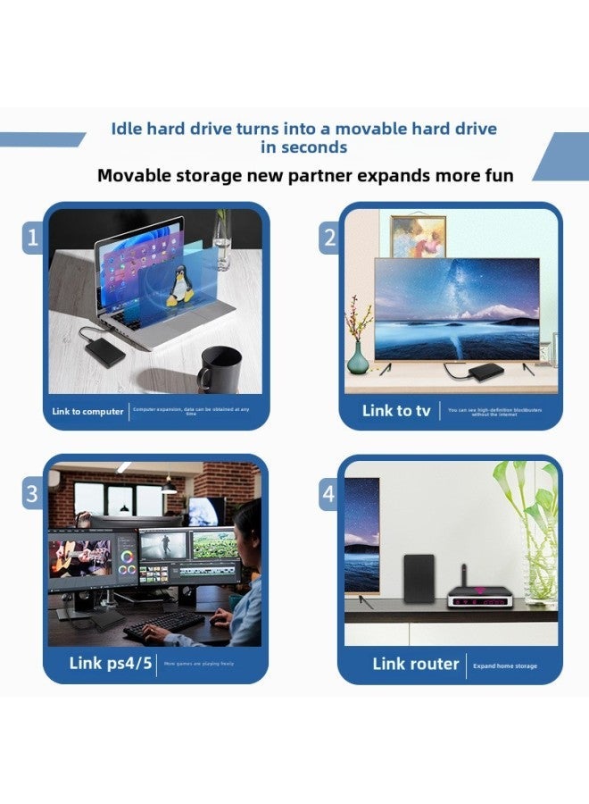 C Serial SATA Solid State Drive SSD Mobile Hard Disk Box USB3.1 Screw-free 2.5 Inch Type-Colour: Usb 3.0-free Data Cable  - Image 3