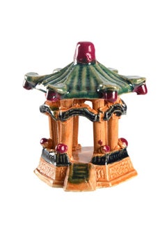 Saim Saim Ceramic Pavilion Aquarium Decor Pagoda Statue Aquarium Ornament Fish Hideout Shelter Cave Micro Landscape Aquarium Decoration Accessories - Small  - Image 1