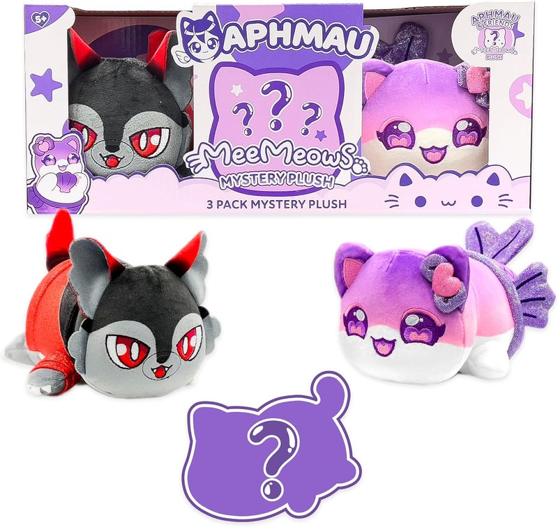 Aphmau 6" MeeMeow 3-Pack, Friends Surprise Box With 2 Friends + 1 Exclusive Mystery Plush, Official Merch - Image 1