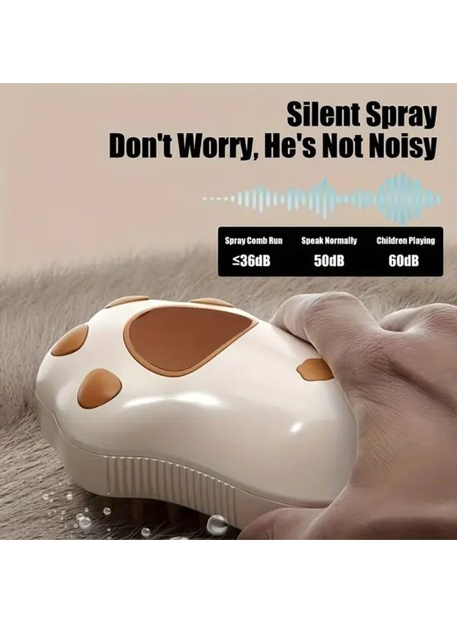 Pink 3 In 1 Electric Pet Grooming Brush Hair Remover Spray Massage Comb For Cats Dogs - Image 5