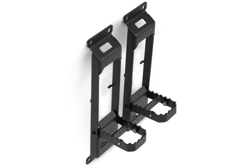 DV8 Offroad Hinge Mounted Steps for The 2007-2025 Jeep Wrangler JK/JL & 2020-2025 Jeep Gladiator JT | Pair | Quick Roof Access | Door Hinge Mounted | Anti-Slip Grip | Folding Design | DV8 Offroad - Image 3