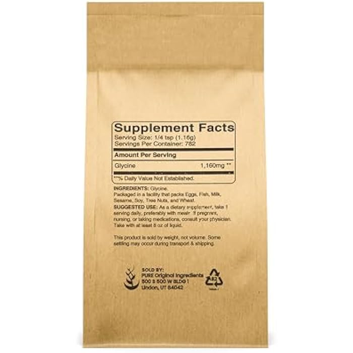 Pure Original Ingredients Glycine Powder (2lb) Non-GMO, Non-Essential Amino Acid, Allergen-Free - Image 2