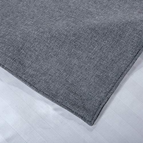 Mengersi Solid Bed Runner Scarf Protector Slipcover Bed Decorative Scarf for Bedroom Hotel Wedding Room (Full/Queen, Gray) - Image 4