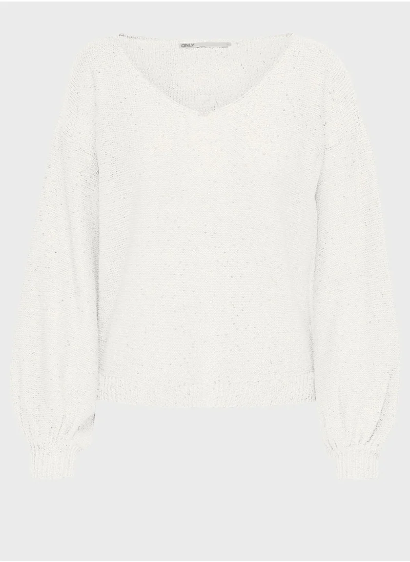ONLY Sequin Sweatshirt