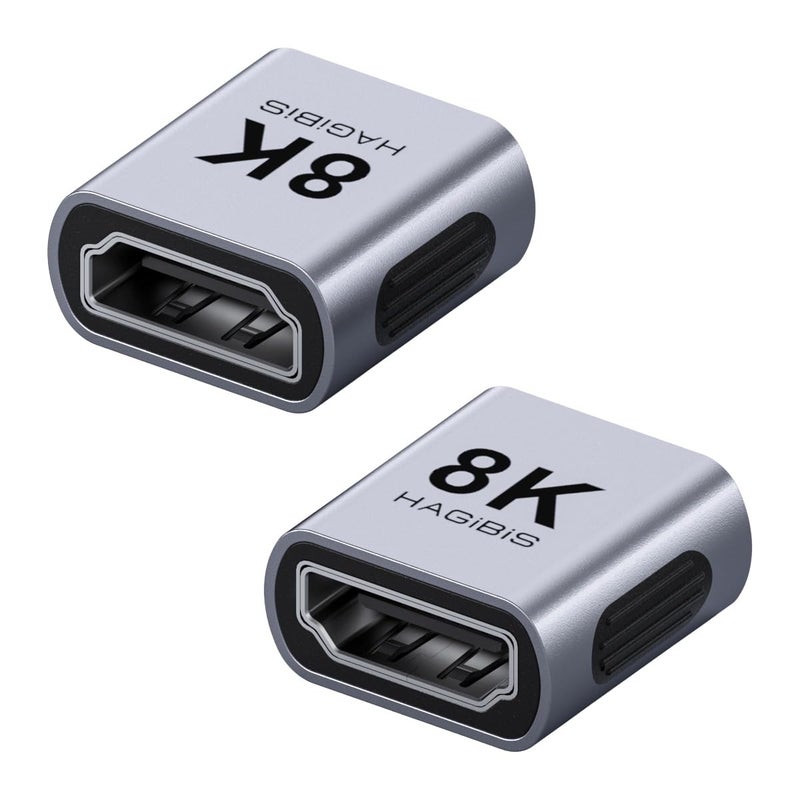 Hagibis HDMI Coupler 2 Pack 8K60Hz HDMI 21 Adapter Female to Female Connector Extension Cable HDMI Extender for Switch2 HDTV Monitor Laptops Projector Roku TV Chromecast - Image 2