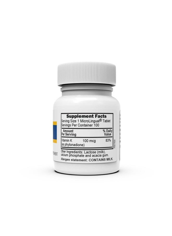 Superior Source Vitamin K 100 mcg - Bone Strength & Health Support Supplement - Vitamin K Supplement Aids Blood Health & Calcium Absorption - 30 Sublingual Dissolving Tablets  - Image 2