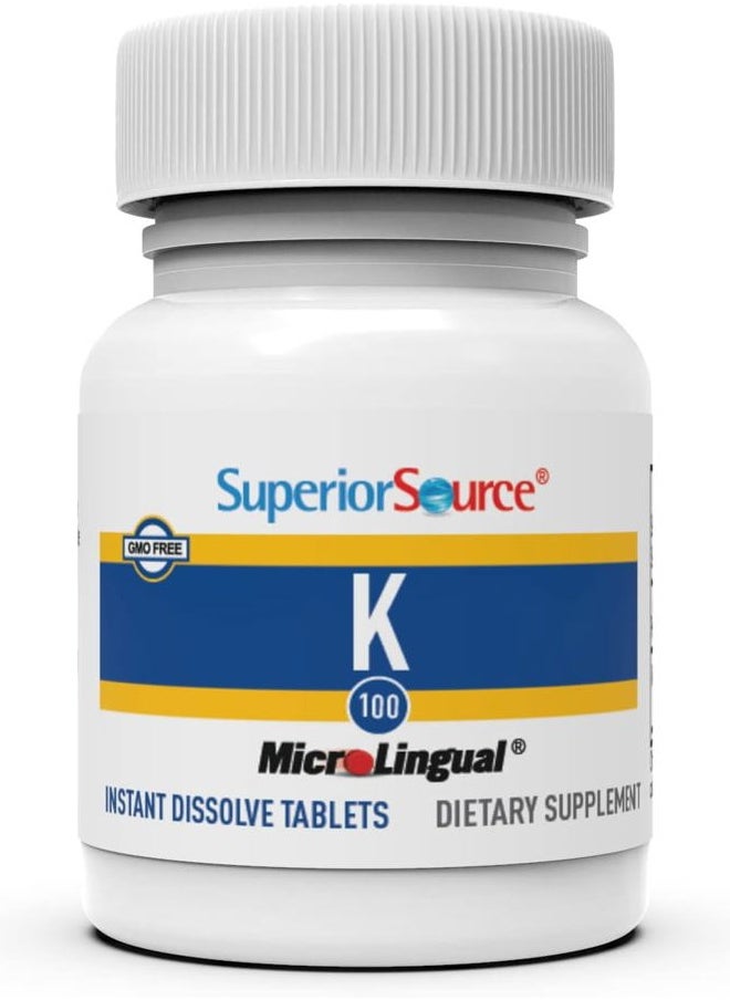 Superior Source Vitamin K 100 mcg - Bone Strength & Health Support Supplement - Vitamin K Supplement Aids Blood Health & Calcium Absorption - 30 Sublingual Dissolving Tablets  - Image 3