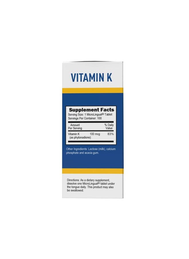 Superior Source Vitamin K 100 mcg - Bone Strength & Health Support Supplement - Vitamin K Supplement Aids Blood Health & Calcium Absorption - 30 Sublingual Dissolving Tablets  - Image 4