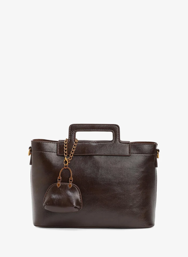 Haute Sauce  Solid Zip Lock Regular Vegan Leather Hand Bag For Women for Women | Best Price UAE