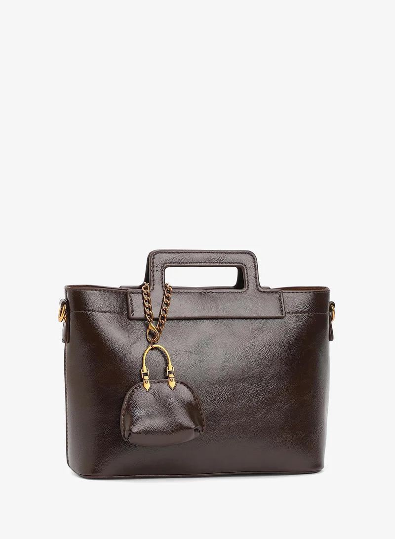 Haute Sauce  Solid Zip Lock Regular Vegan Leather Hand Bag For Women for Women | Best Price UAE
