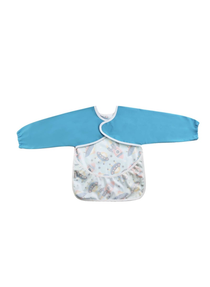 KASTWAVE Long Sleeved Baby Bib - Toddler Infants Smock Bib with Pocket, Waterproof, Soft, Machine Washable, Stain and Odor Resistant - Image 3