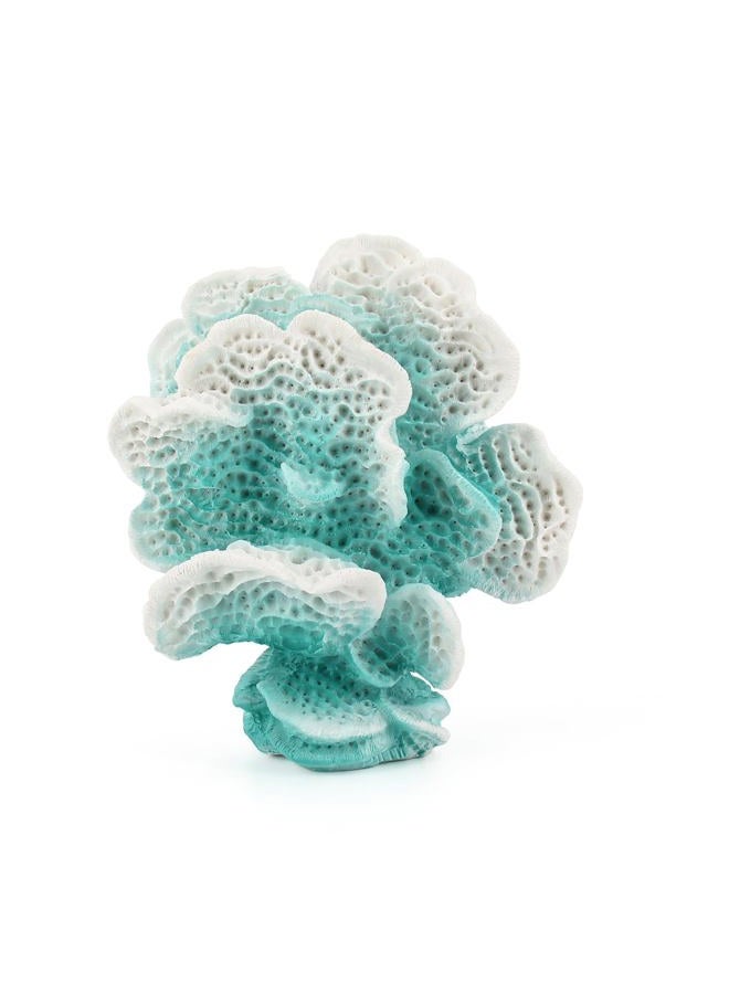 Accessoryway Turquoise Blue Coral Reef Decor,Modern Coastal Decor for Home: Small Faux Coral Statue for Nautical Themed Parties and Table Centerpieces -6.2"… - Image 1
