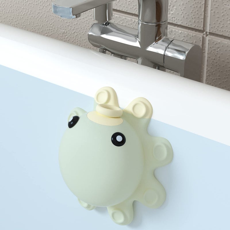 Bathtub Overflow Drain Cover Tub  tub Overflow Drain Cover Soak Bath Overflow Drain Cover Bathroom Spa Accessories Adds Inches of Water for Deeper Bath Silicone CreamyWhite