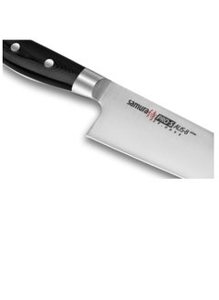 Samura Samura PRO-S Chef's Knife | 7.9"/200 mm | AUS-8 Stainless Steel Blade | G-10 Fiberglass Polymer Handle | Thick, Wide, Long Blade with Central Tip  - Image 3