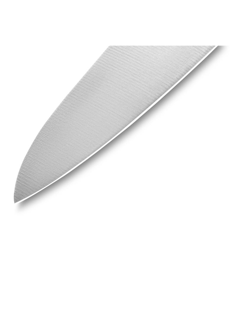 Samura Samura PRO-S Chef's Knife | 7.9"/200 mm | AUS-8 Stainless Steel Blade | G-10 Fiberglass Polymer Handle | Thick, Wide, Long Blade with Central Tip  - Image 5
