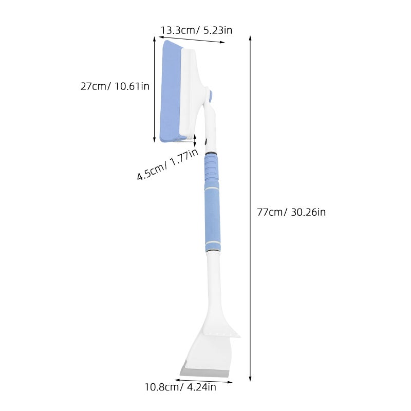 Telescoping Snow Brush Ice Scraper for Car Windshield 360° Rotating Snow Removal Tool for SUVs and Trucks Windshield Squeegee - Image 2