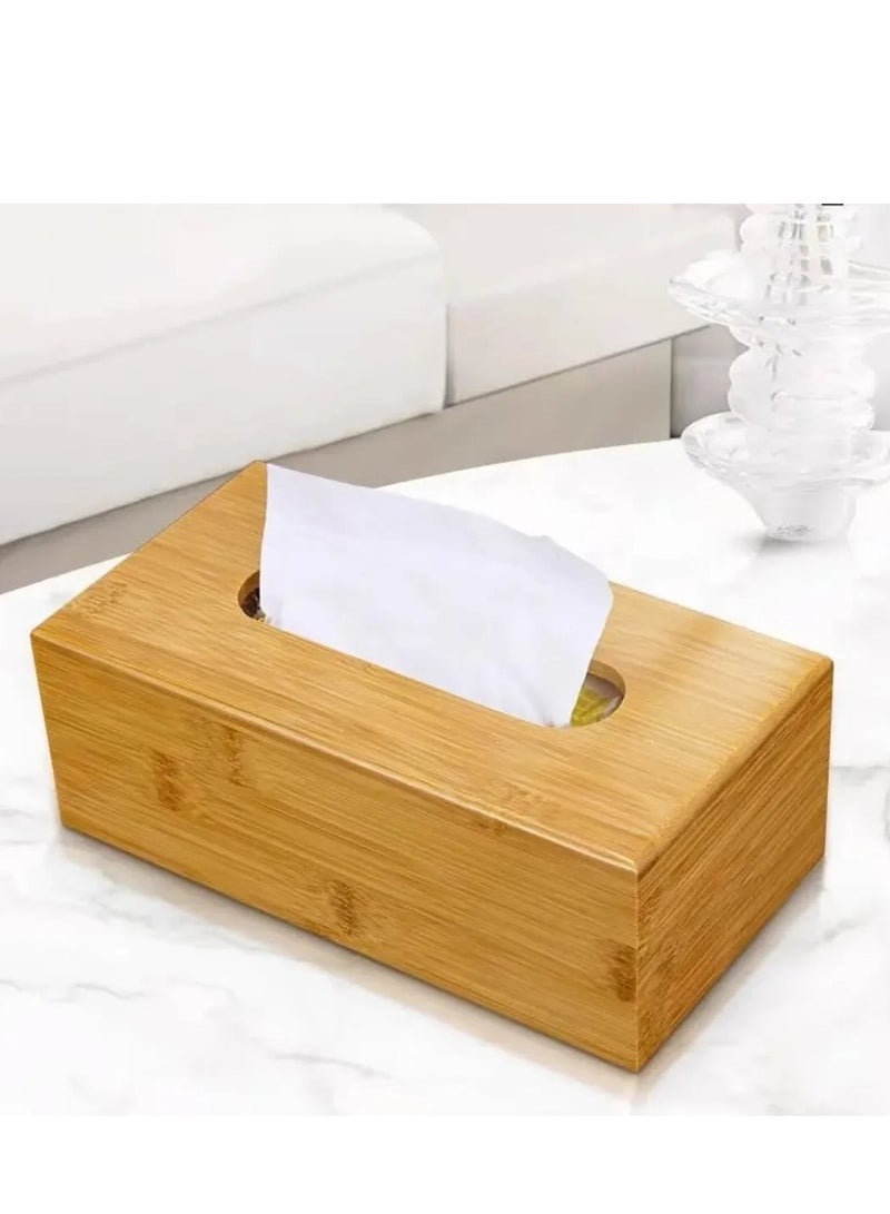 Tissue box for home and office desktop wood paper towel box hotel napkin holder wood table napkins - Image 1