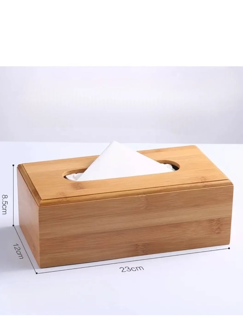 Tissue box for home and office desktop wood paper towel box hotel napkin holder wood table napkins - Image 2