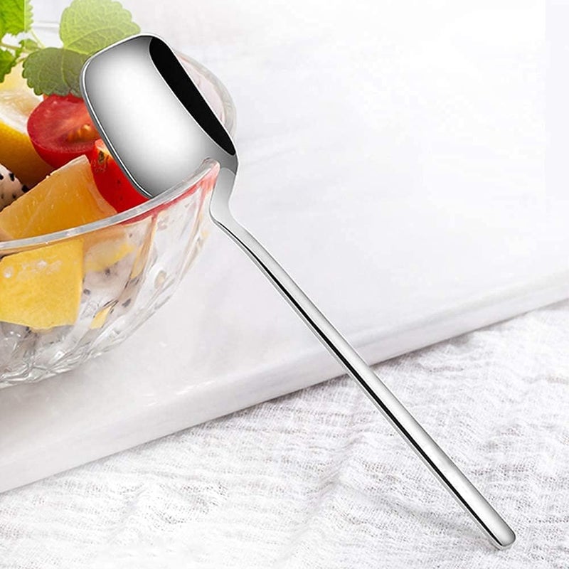 IQCWOOD Demitasse Espresso Spoons, 5.6 Inches Stainless Steel Coffee Spoon, Mini Dessert Tea Honey Ice Cream Spoons, Set of 6 - Image 3