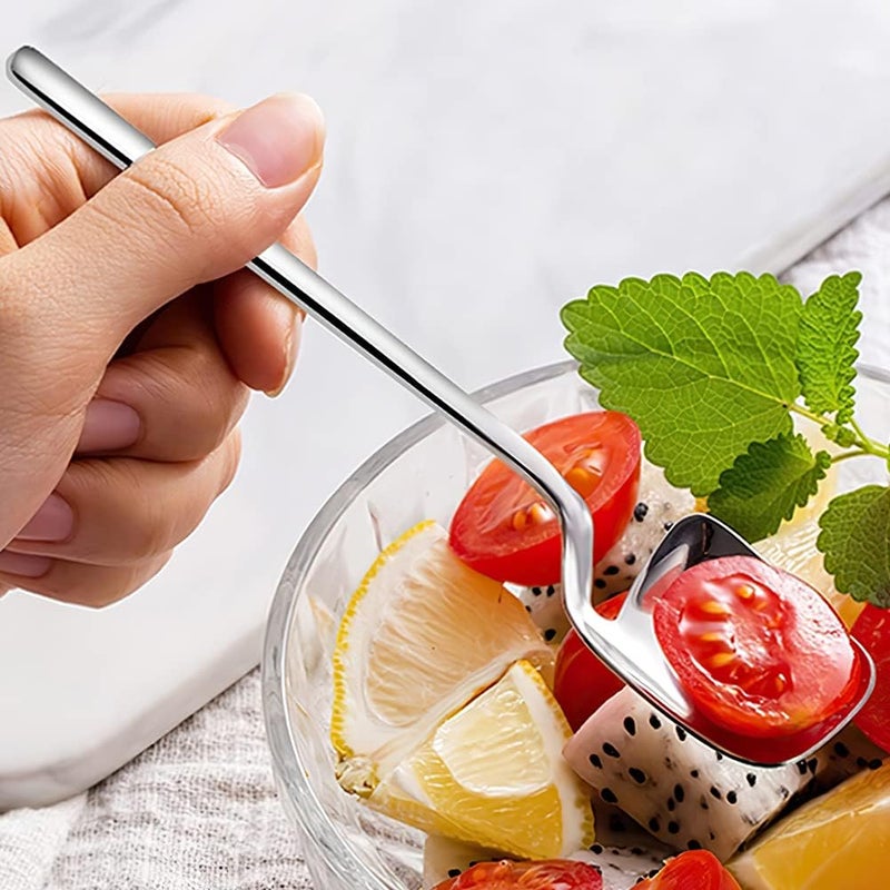 IQCWOOD Demitasse Espresso Spoons, 5.6 Inches Stainless Steel Coffee Spoon, Mini Dessert Tea Honey Ice Cream Spoons, Set of 6 - Image 4