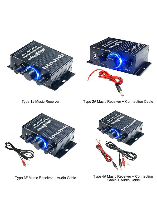 Generic Mini Amplifier HiFi Car Stereo Music Receiver FM MP3 Power Amplifier  - Image 4