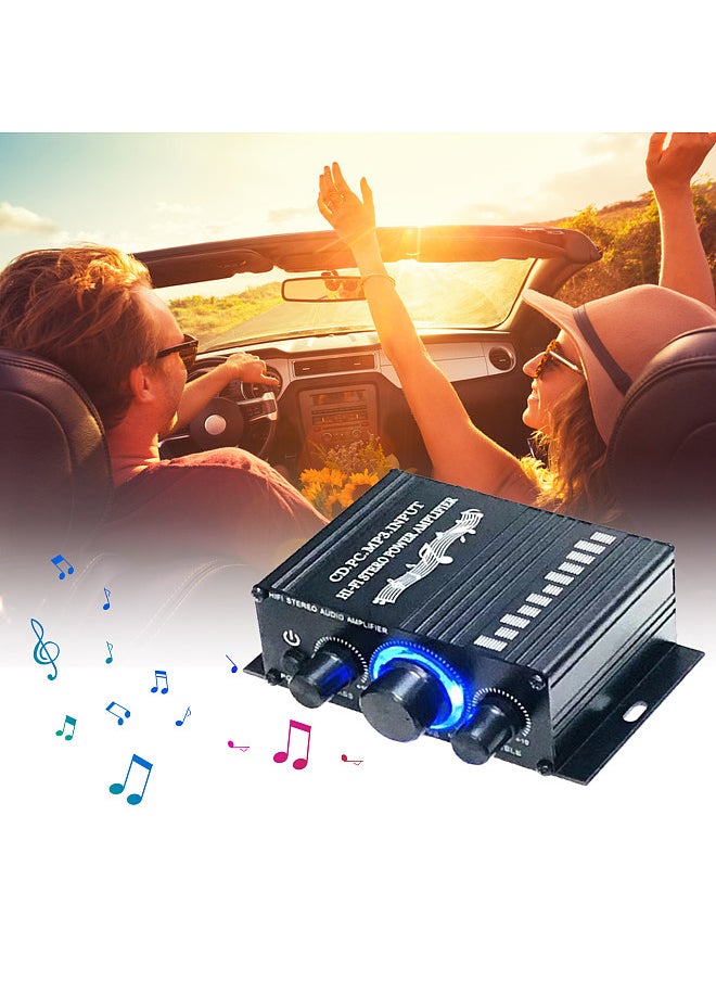 Generic Mini Amplifier HiFi Car Stereo Music Receiver FM MP3 Power Amplifier  - Image 3