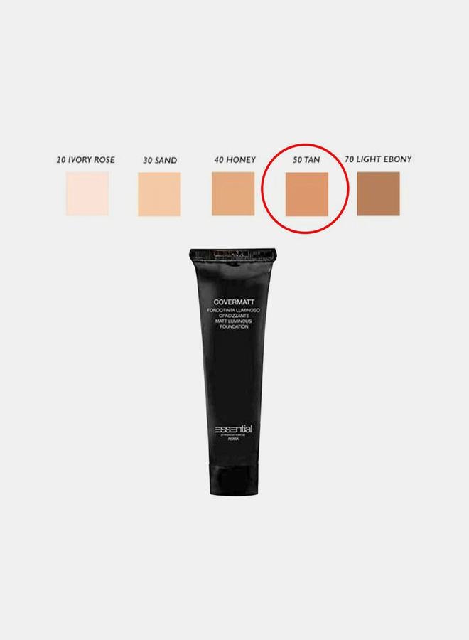 Essential Matte Liquid Foundation, 50 Tan 30ML - Image 2