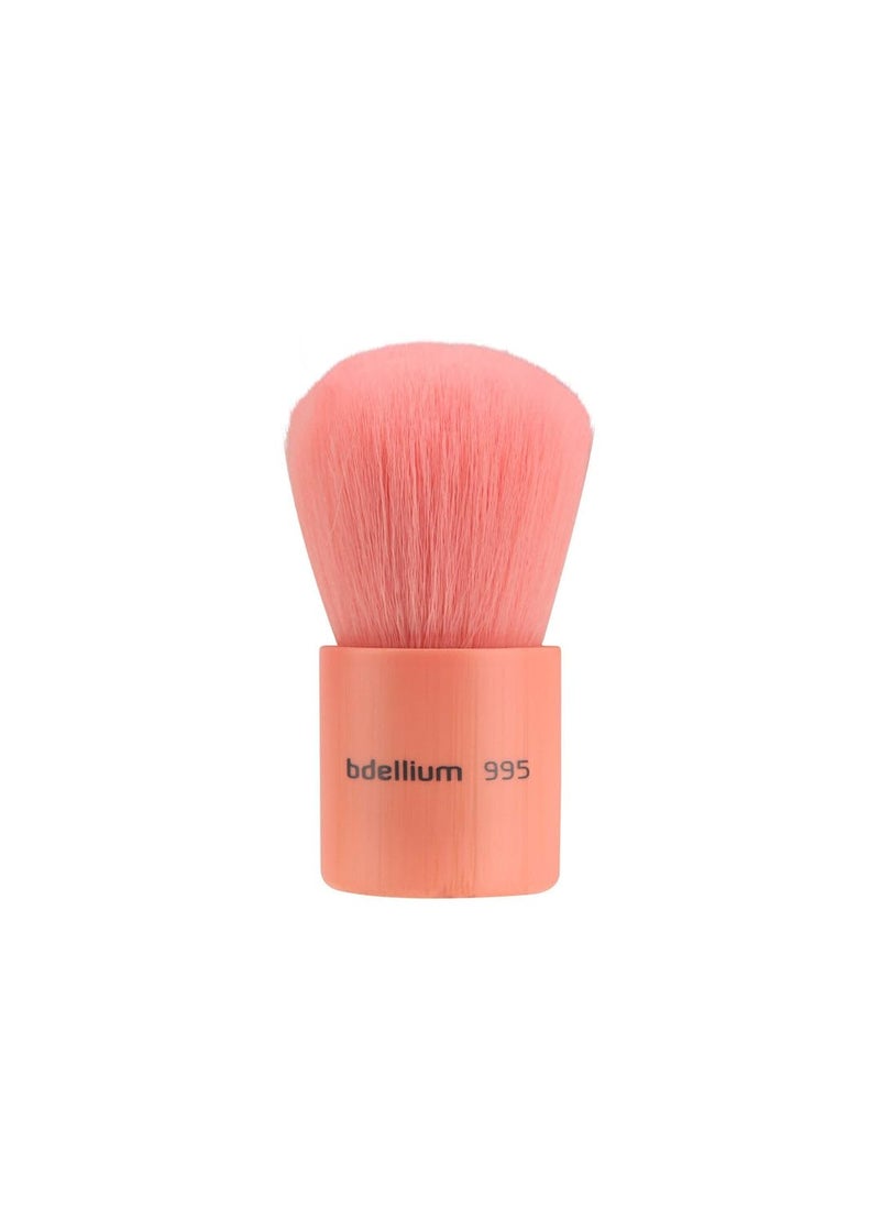 Bdellium Tools Bdellium Tools Professional Makeup Brush - Pink Bambu Series 995 Kabuki - With Soft Synthetic Fibers, For Full Coverage Application (Pink, 1pc) 