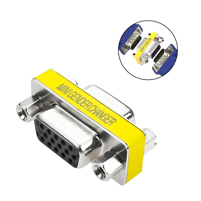 KNEUTRIX محول موصل VGA SVGA HD15 أنثى إلى أنثى، ذكر إلى ذكر، أنثى إلى ذكر (مجموعة مكونة من 3 قطع) - Image 4